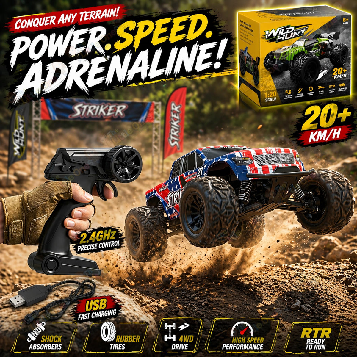 T.O.T 1:16 RC OFF ROAD DRIFT CAR - WILD X RC