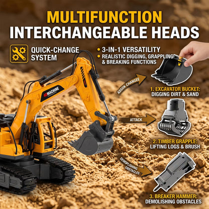 T.O.T 1:20 11 CHANNEL RC EXCAVATOR - EXCAVATOR PRO