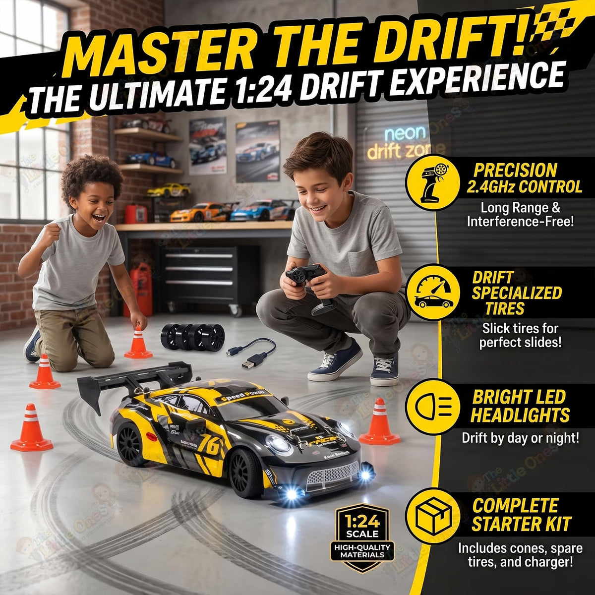 T.O.T 1:24 RC DRIFT CAR - GOLDRUSH PRO