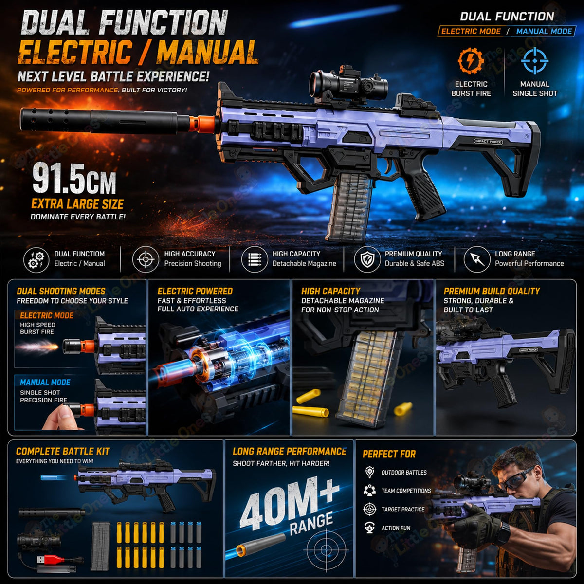 T.O.T DART BLASTER - BLUE VIPER