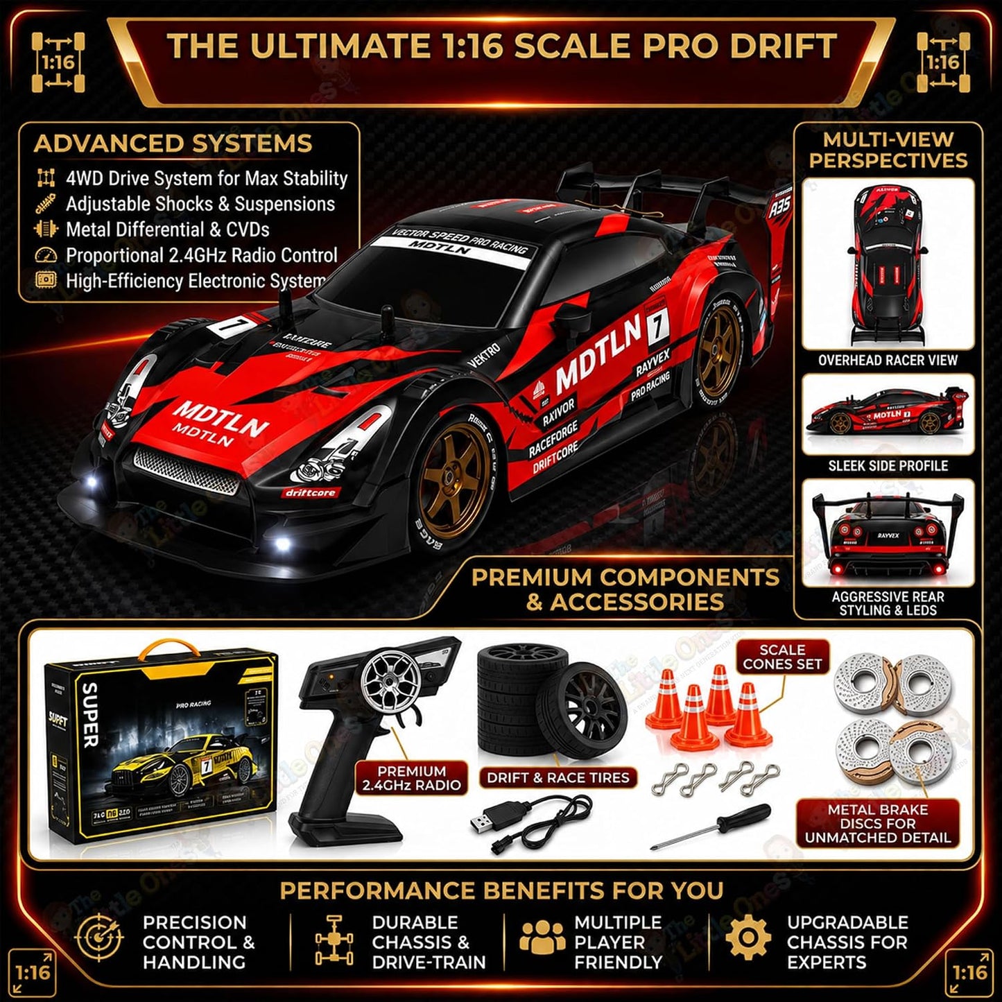 T.O.T 1:16 RC DRIFT CAR - TURBO DRIFT