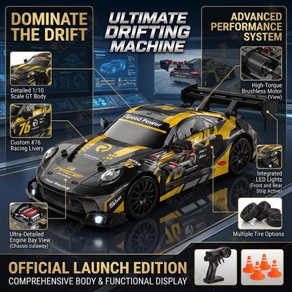 T.O.T 1:24 RC DRIFT CAR - GOLDRUSH PRO