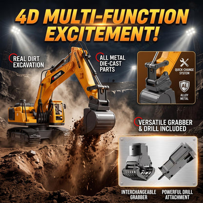 T.O.T 1:20 11 CHANNEL RC EXCAVATOR - EXCAVATOR PRO