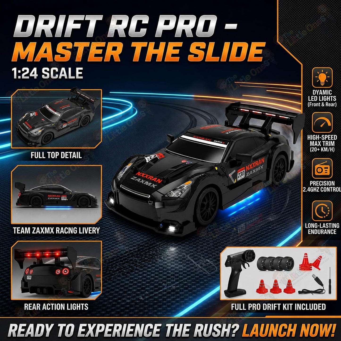 T.O.T 1:24 RC DRIFT CAR - SHADOW DRIFT