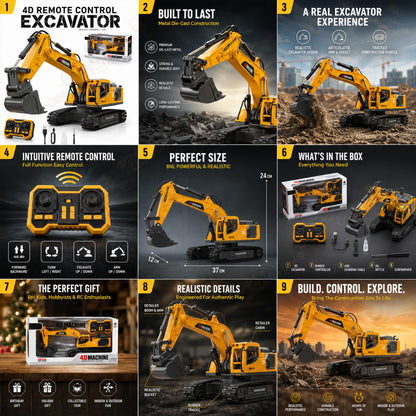 T.O.T 1:20 11 CHANNEL RC EXCAVATOR - EXCAVATOR PRO