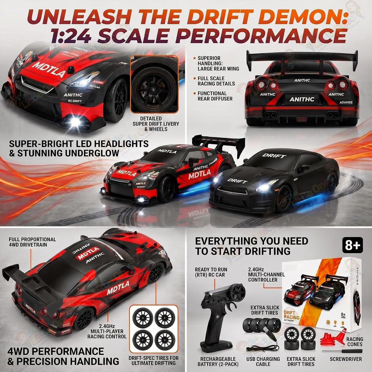T.O.T 1:24 RC DRIFT CAR - BLAZE X DRIFT