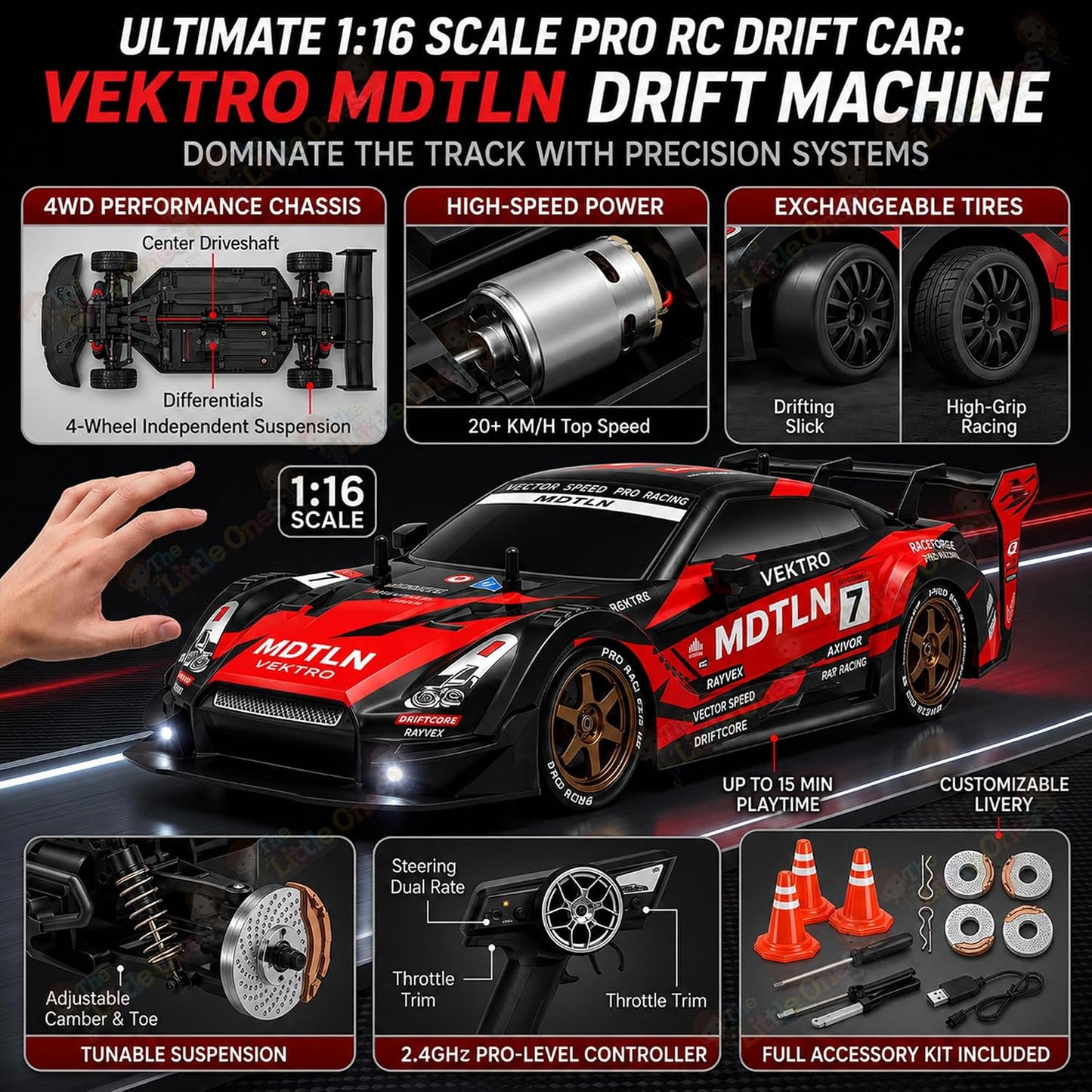 T.O.T 1:16 RC DRIFT CAR - TURBO DRIFT