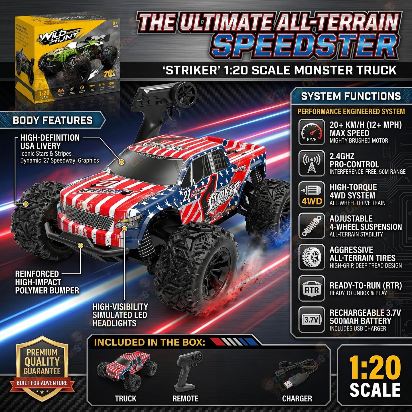 T.O.T 1:16 RC OFF ROAD DRIFT CAR - WILD X RC