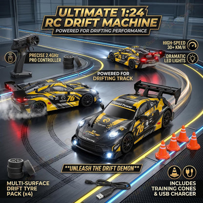 T.O.T 1:24 RC DRIFT CAR - GOLDRUSH PRO