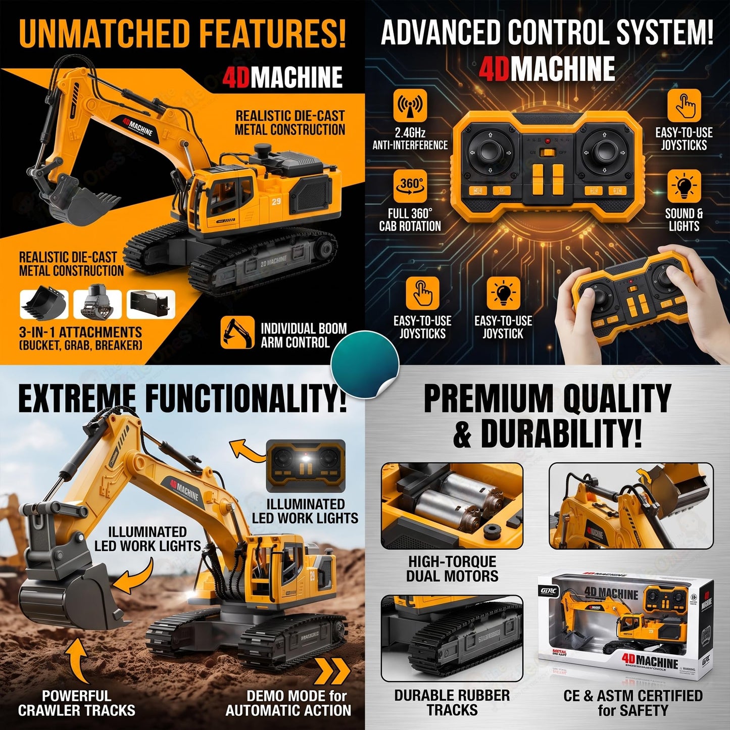 T.O.T 1:20 11 CHANNEL RC EXCAVATOR - EXCAVATOR PRO
