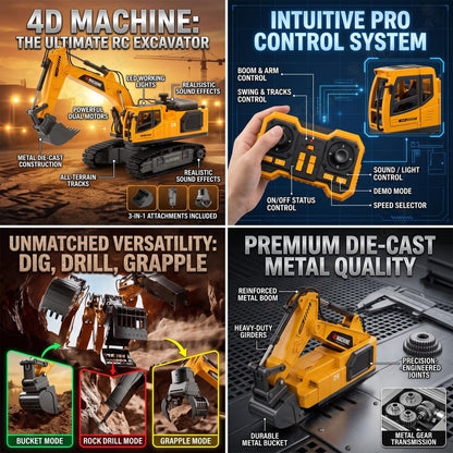 T.O.T 1:20 11 CHANNEL RC EXCAVATOR - EXCAVATOR PRO