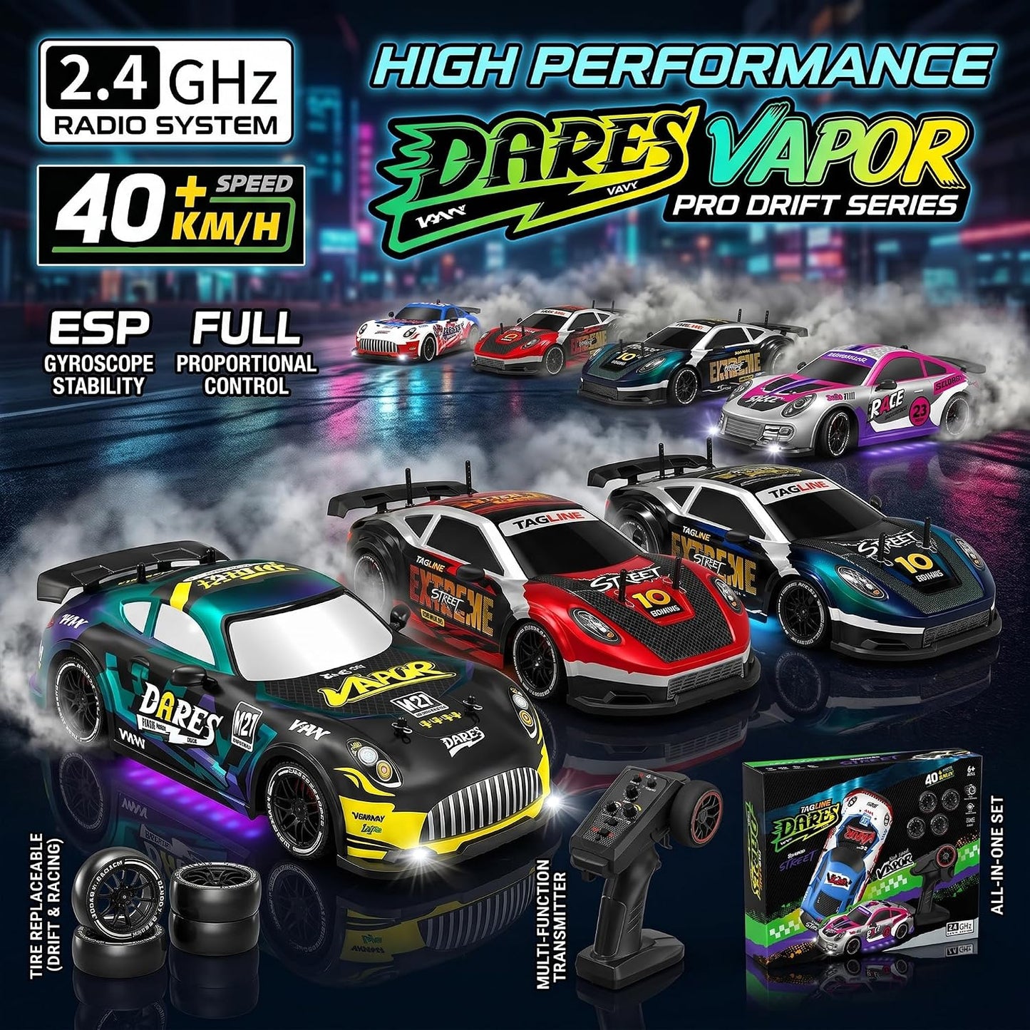 T.O.T 1:16 RC DRIFT CAR - LIGHTSTORM DRIFT