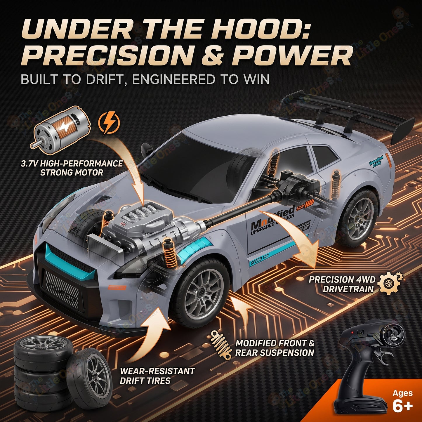 T.O.T 1:24 RC DRIFT CAR - SKYLINE DRIFT