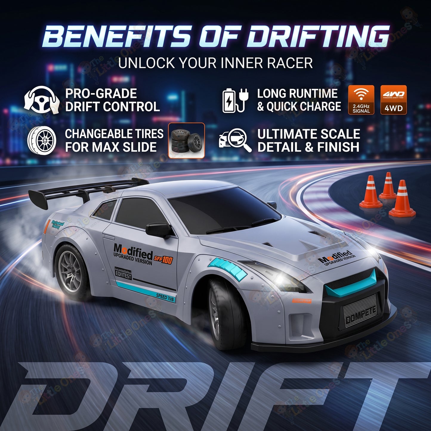 T.O.T 1:24 RC DRIFT CAR - SKYLINE DRIFT