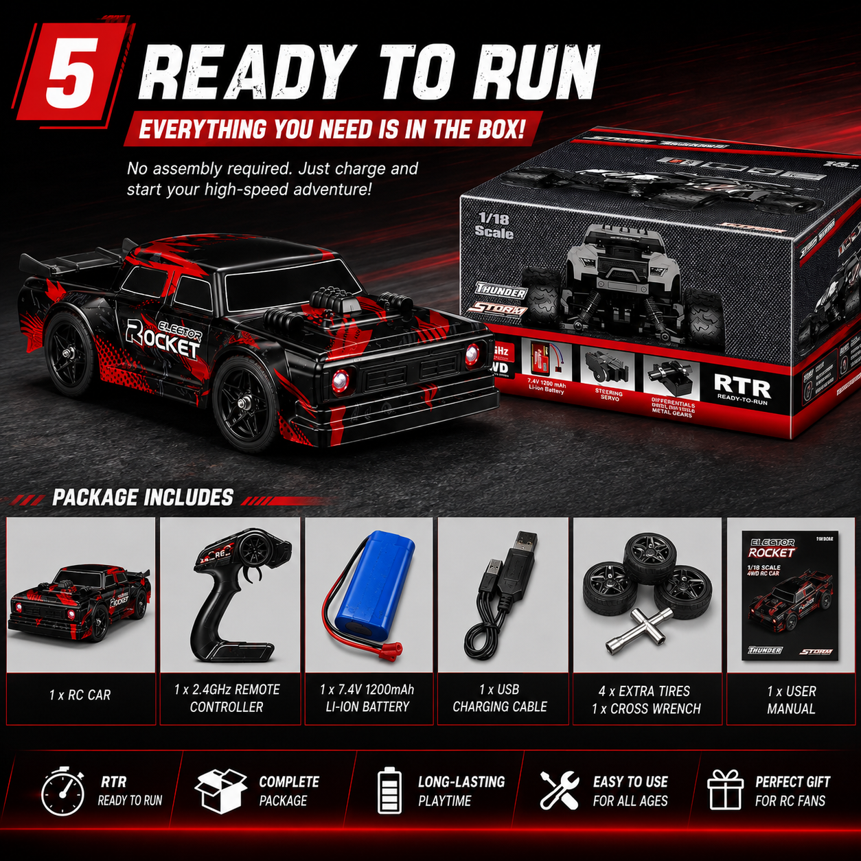 T.O.T 1:16 RC DRIFT CAR - DODGE X