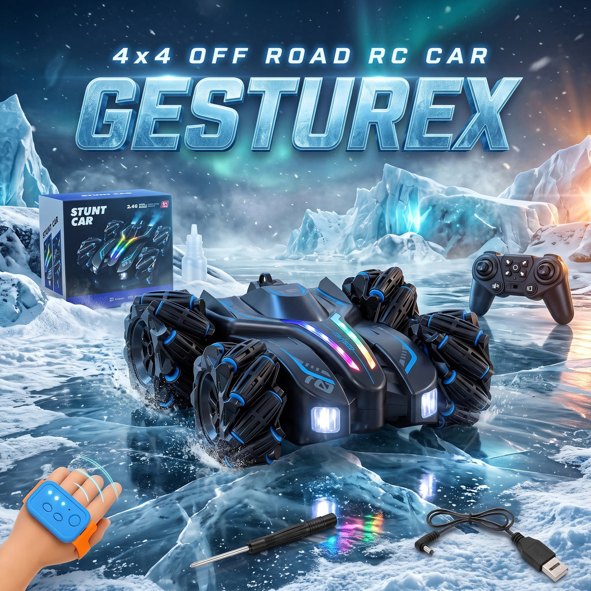 T.O.T RC 4x4 OFF ROAD RC CAR 1:24 - GESTUREX