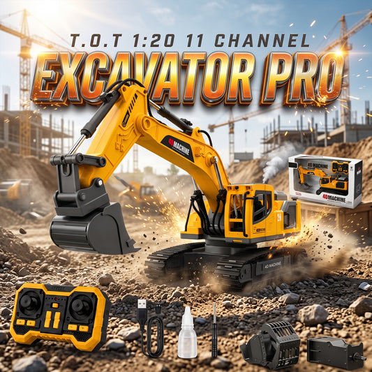 T.O.T 1:20 11 CHANNEL RC EXCAVATOR - EXCAVATOR PRO