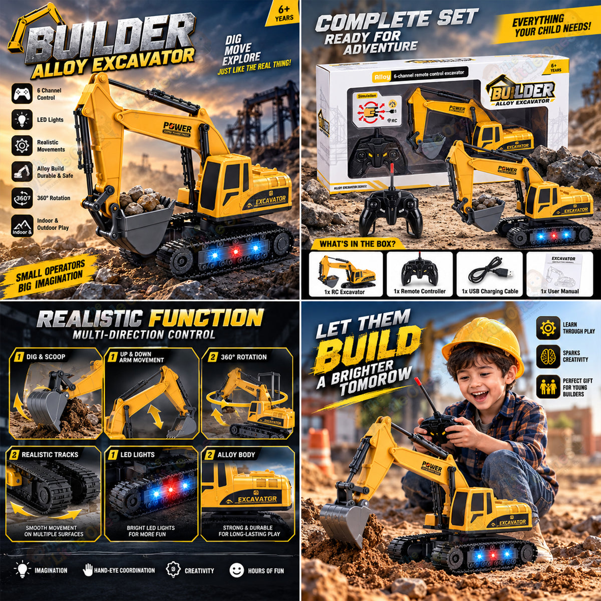 T.O.T 1:24 6 CHANNEL RC EXCAVATOR - DIGMASTER
