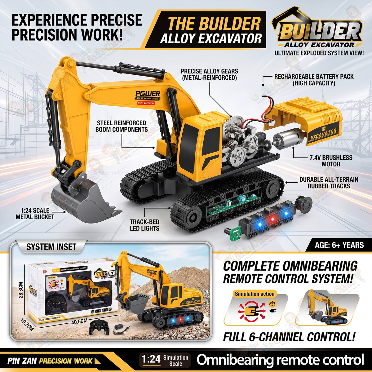 T.O.T 1:24 6 CHANNEL RC EXCAVATOR - DIGMASTER