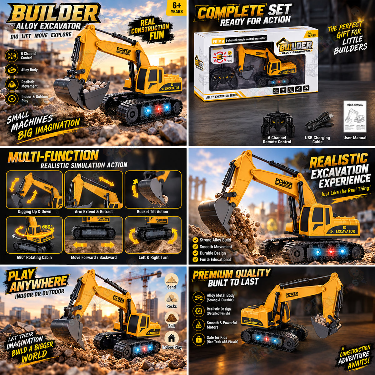 T.O.T 1:24 6 CHANNEL RC EXCAVATOR - DIGMASTER